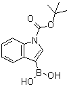 structure of CAS# 181365-26-4, [1-(叔丁氧羰基)-1H-吲哚-3-基]硼酸