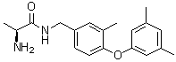 structure of CAS# 1821908-48-8, (2S)-2-氨基-N-[[4-(3,5-二甲基苯氧基)-3-甲基苯基]甲基]丙酰胺