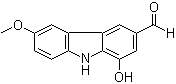 CAS # 182261-94-5, Clausine I, 1-Hydroxy-6-methoxy-9H-carbazole-3-carboxaldehyde