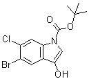 CAS # 1823497-56-8, 5-Bromo-6-chloro-3-hydroxy-1H-indole-1-carboxylic acid 1,1-dimethylethyl ester