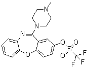 CAS # 183140-98-9, 1,1,1-Trifluoromethanesulfonic acid 11-(4-methyl-1-piperazinyl)dibenz[b,f][1,4]oxazepin-2-yl ester