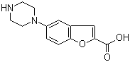 structure of CAS# 183288-47-3, 5-(1-哌嗪基)苯并呋喃-2-羧酸