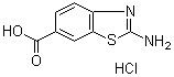 structure of CAS# 18330-76-2, 2-氨基-6-苯并噻唑羧酸单盐酸盐