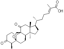 CAS # 183374-16-5, Siraitic acid B, [4R-[4alpha,5alpha,8alpha,9alpha,10beta,13alpha,14beta,17alpha(2E,6R*)]]-2-Methyl-6-(tetradecahydro-4,13,14-trimethyl-3,11-dioxo-5,9-(epoxymethano)-2H-cyclopenta[a]phenanthren-17-yl)-2-heptenoic acid