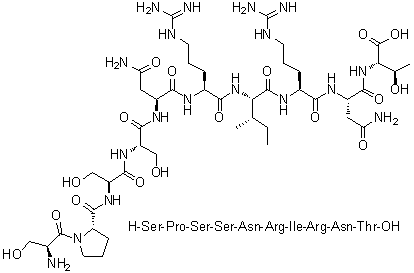 CAS # 183576-95-6, L-Seryl-L-prolyl-L-seryl-L-seryl-L-asparaginyl-L-arginyl-L-isoleucyl-L-arginyl-L-asparaginyl-L-threonine