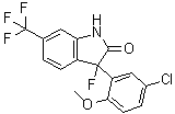 CAS # 183720-28-7, 3-(5-Chloro-2-methoxyphenyl)-3-fluoro-1,3-dihydro-6-(trifluoromethyl)-2H-indol-2-one, (±)-BMS 204352
