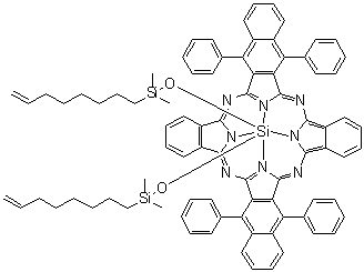 CAS # 183872-57-3, (OC-6-12)-Bis(dimethyl-7-octenylsilanolato)[8,13,24,29-tetraphenyl-33H,35H-dibenzo[b,l]dinaphtho[2,3-g:2',3'-q]porphyrazinato]silicon