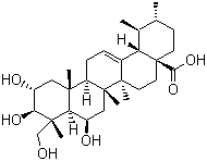 structure of CAS# 18449-41-7, 羟基积雪草苷