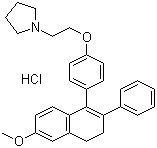 CAS 登录号：1847-63-8, 1-[2-[4-(3,4-二氢-6-甲氧基-2-苯基-1-萘基)苯氧基]乙基]吡咯烷盐酸盐