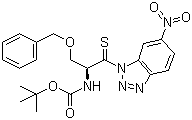 structure of CAS# 184951-89-1, (S)-[2-(6-硝基-1H-苯并三唑-1-基)-1-[(苄氧基)甲基]-2-硫酮乙基]氨基甲酸叔丁酯