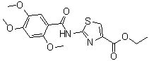 structure of CAS# 185105-98-0, 2-[(2,4,5-三甲氧基苯甲酰基)氨基]-4-噻唑羧酸乙酯