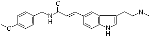 CAS # 185259-85-2, 3-[3-[2-Dimethylaminoethyl]-1H-indol-5-yl]-N-[4-methoxybenzyl]acrylamide