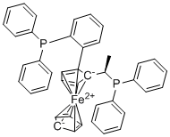 structure of CAS# 1854067-25-6, (R)-1-[(S)-2-(2'-二苯膦苯基)二茂铁]乙基二苯基膦