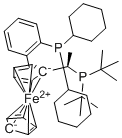 structure of CAS# 1854067-50-7, (R)-1-[(R)-1-(二叔丁基膦基)乙基]-2-[2-(二环己基膦基)苯基]二茂铁