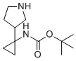 structure of CAS# 185693-07-6, 1-(叔丁氧羰基-氨基)-(吡咯烷-3-基)-环丙烷