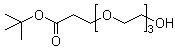 structure of CAS# 186020-66-6, 3-[2-[2-(2-Hydroxyethoxy)ethoxy]ethoxy]propionic acid tert-butyl ester