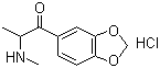 structure of CAS# 186028-80-8, 2-Methylamino-1-(3,4-methylenedioxyphenyl)propan-1-one hydrochloride
