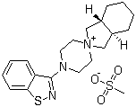 structure of CAS# 186204-37-5, (3aR,7aR)-4'-(1,2-苯并异噻唑-3-基)八氢螺[2H-异吲哚-2,1'-哌嗪]甲磺酸盐