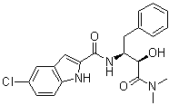 structure of CAS# 186392-40-5, 5-氯-N-[(1S,2R)-3-(二甲基氨基)-2-羟基-3-氧代-1-(苯基甲基)丙基]-1H-吲哚-2-甲酰胺