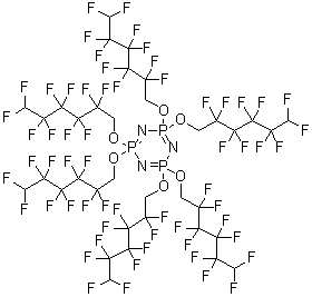CAS # 186406-48-4, 2,2,4,4,6,6-Hexakis((2,2,3,3,4,4,5,5,6,6-decafluorohexyl)oxy)-2,2,4,4,6,6-hexahydro-1,3,5,2,4,6-triazatriphosphorine