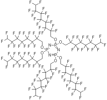 CAS # 186406-49-5, 2,2,4,4,6,6-Hexahydro-2,2,4,4,6,6-hexakis((2,2,3,3,4,4,5,5,6,6,7,7,8,8-tetradecafluorooctyl)oxy)-1,3,5,2,4,6-triazatriphosphorine