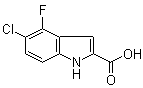 structure of CAS# 186446-26-4, 5-Chloro-4-fluoro-1H-indole-2-carboxylic acid