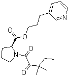 structure of CAS# 186452-09-5, (S)-3-(Pyridine-3-yl)propyl 1-(3,3-dimethyl-2-oxopentanoyl)pyrrolidine-2-carboxylate
