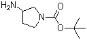 structure of CAS# 186550-13-0, 3-氨基吡咯烷-1-羧酸叔丁酯