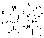 CAS # 18656-96-7, 5-Bromo-4-chloro-3-indolyl-beta-D-glucuronide cyclohexylammonium salt