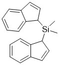 structure of CAS# 18666-26-7, 二(1H-茚-1-基)二甲基硅烷