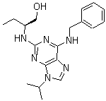 CAS # 186692-45-5, S-Roscovitine, (2S)-2-[[9-(1-Methylethyl)-6-[(phenylmethyl)amino]-9H-purin-2-yl]amino]-1-butanol