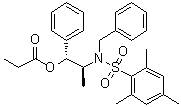 structure of CAS# 187324-66-9, (+)-2,4,6-三甲基-N-[(1S,2R)-1-甲基-2-(1-氧代丙氧基)-2-苯基乙基]-N-(苯基甲基)苯磺酰胺