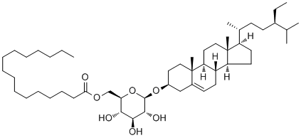 CAS 登录号：18749-71-8, Sitoindoside I, (6'-O-棕榈酰基)-3beta-D-吡喃葡萄糖基谷甾醇