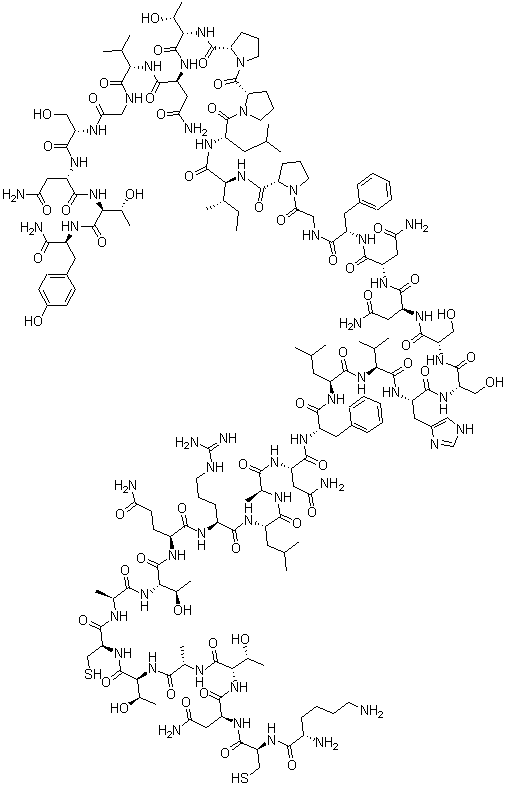 structure of CAS# 187887-46-3, 醋酸普兰林肽
