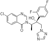 CAS 登录号：187949-02-6, 阿巴康唑, 7-氯-3-[(2R,3R)-3-(2,4-二氟苯基)-3-羟基-4-(1,2,4-三唑-1-基)丁-2-基]喹唑啉-4-酮
