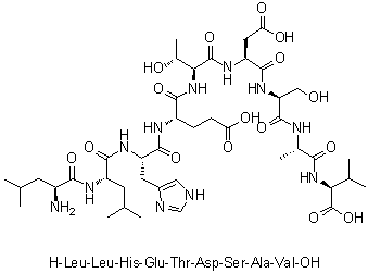 CAS 登录号：187968-03-2, L-亮氨酰-L-亮氨酰-L-组氨酰-L-alpha-谷氨酰-L-苏氨酰-L-alpha-天冬氨酰-L-丝氨酰-L-丙氨酰-L-缬氨酸