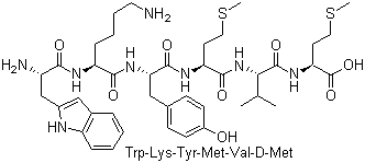 CAS # 187986-17-0, Tryptophanyl-lysinyl-tyrosinyl-methionyl-valinyl-D-methionine