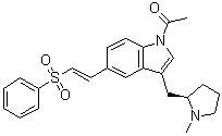 CAS # 188113-71-5, 1-[3-[[(2R)-1-Methyl-2-pyrrolidinyl]methyl]-5-[(1E)-2-(phenylsulfonyl)ethenyl]-1H-indol-1-yl]ethanone