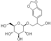 CAS 登录号：188894-19-1, 2-(1,3-苯并二恶茂-5-基)-3-羟基丙基 beta-D-吡喃葡萄糖苷