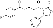 structure of CAS# 189028-93-1, (4S)-3-[5-(4-氟苯基)-1,5-二氧代戊基]-4-苯基-2-恶唑烷酮