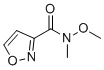 structure of CAS# 189096-90-0, N-甲氧基-N-甲基异恶唑-3-甲酰胺