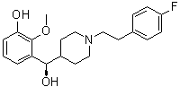 CAS # 189192-18-5, (alphaR)-1-[2-(4-Fluorophenyl)ethyl]-alpha-(3-hydroxy-2-methoxyphenyl)-4-piperidinemethanol, (+)-MDL 105725, MDL 105725