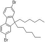 structure of CAS# 189367-54-2, 9,9-Dihexyl-2,7-dibromofluorene