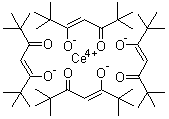 structure of CAS# 18960-54-8, 四(2,2,6,6-四甲基-3,5-庚二酮)铈