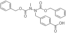 CAS # 18969-60-3, (4-Carboxybenzyl)methylbicarbamic acid dibenzyl ester, 1-[(4-Carboxyphenyl)methyl]-2-methyl-1,2-hydrazinedicarboxylic acid bis(phenylmethyl) ester