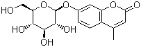 structure of CAS# 18997-57-4, 4-Methylumbelliferyl-beta-D-glucopyranoside