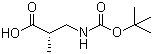 structure of CAS# 190897-47-3, (S)-3-(Boc-amino)-2-methylpropionic acid