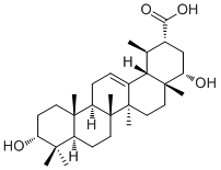 CAS 登录号：190906-61-7, Triptocallic acid A, (3alpha,22alpha)-3,22-二羟基乌苏-12-烯-30-酸