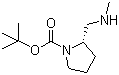 structure of CAS# 191231-58-0, (S)-2-[(甲基氨基)甲基]-1-吡咯烷羧酸叔丁酯