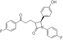structure of CAS# 191330-56-0, (3R,4S)-1-(4-氟苯基)-3-[3-(4-氟苯基)-3-氧代丙基]-4-(4-羟基苯基)氮杂环丁烷-2-酮